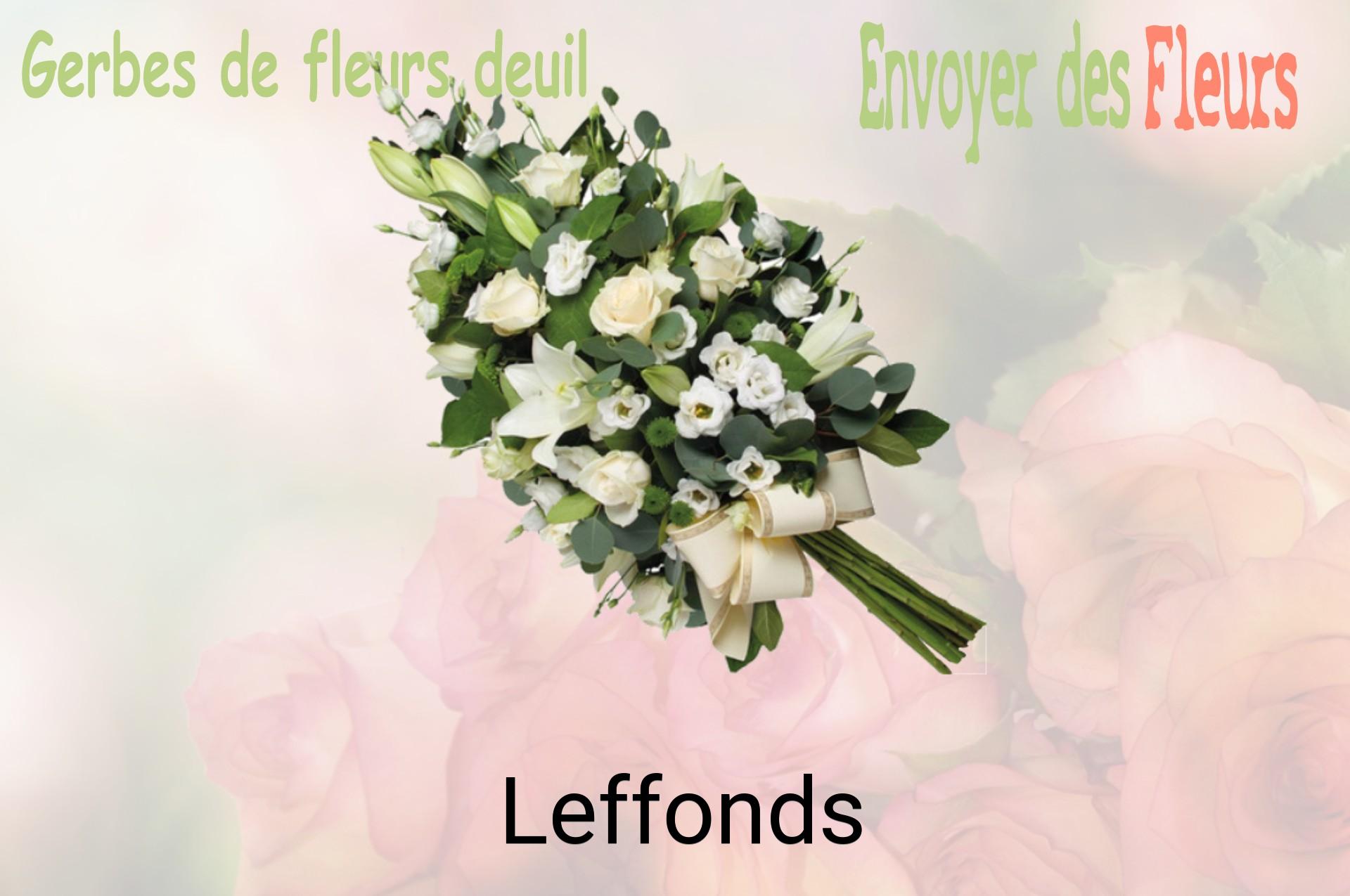 Gerbe de fleurs de deuil livrée à Leffonds